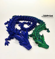 Articulated Crystal Dragon Purple and Green